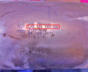 Викуп каталізатора 1J0131701KH Марка автомобіля Audi|Volkswagen     Вставка каталізатора Кераміка Тип палива Бензин