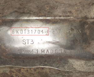 Викуп каталізатора 6K0131701J Марка автомобіля Audi|Volkswagen     Вставка каталізатора Кераміка Тип палива Бензин