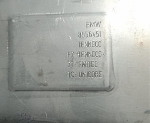 Викуп каталізатора 8556451 8563062  Tenneco Марка автомобіля BMW     Вставка каталізатора Металеві Тип палива Бензин Каталітична марка Tenneco