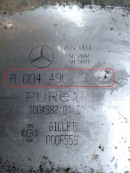 Викуп каталізатора A0044900414  Gillet Марка автомобіля Mercedes Benz     Вставка каталізатора Сажовий фільтр (DPF) Тип палива Дизель Каталітична марка Gillet