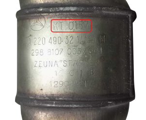 Викуп каталізатора KT 0157 A2104909714 / A220490321413 Zeuna Starker Марка автомобіля Mercedes Benz Модель автомобіля Mercedes Benz S-Class W220 5.0 Рік автомобіля 2002 Вставка каталізатора Кераміка Тип палива Бензин Каталітична марка Zeuna Starker