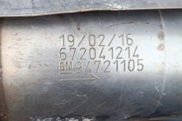 Викуп каталізатора 94721105 Марка автомобіля General Motors     Вставка каталізатора Кераміка Тип палива Бензин