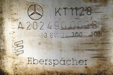 Викуп каталізатора KT 1128 A2024900036 Eberspächer Марка автомобіля Mercedes Benz Модель автомобіля Mercedes Benz C-Class W202- 2.2 CDI C200|Mercedes Benz E-Class W210 - E200 CDI   Вставка каталізатора Кераміка Тип палива Бензин Каталітична марка Eberspächer