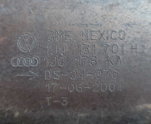 Викуп каталізатора 1J0131701HJ 1J0178KA Марка автомобіля Audi|Volkswagen     Вставка каталізатора Кераміка Тип палива Бензин