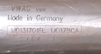 Викуп каталізатора 1J0131701FL 1J0178CA  Eberspächer Марка автомобіля Audi|Volkswagen     Вставка каталізатора Металеві Тип палива Бензин Каталітична марка Eberspächer